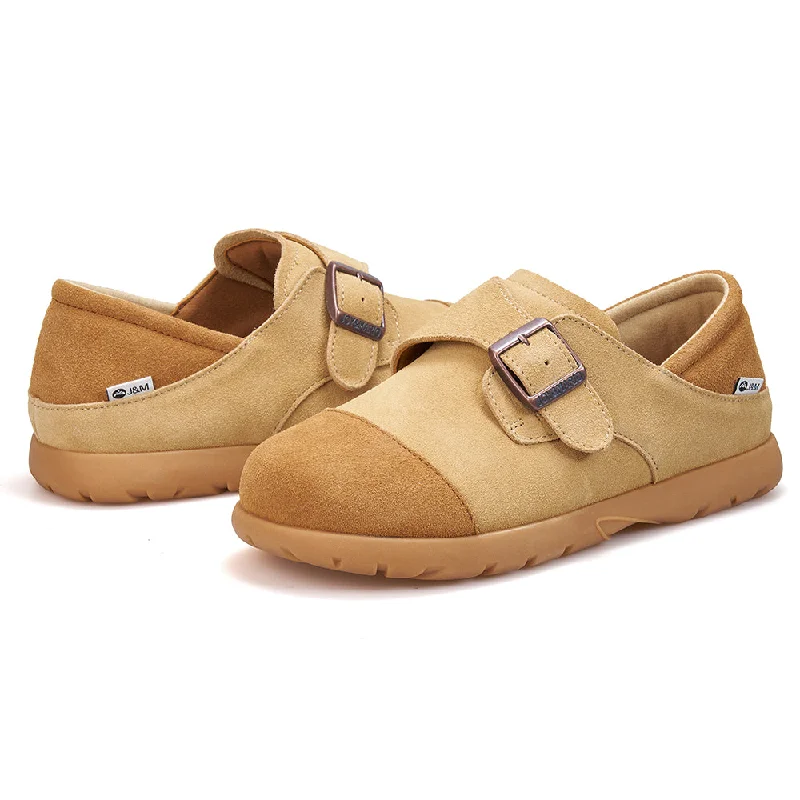 women's jet satin sandals-Women’s Lace-up Slip-on Cow Suede Sneaker-75119W