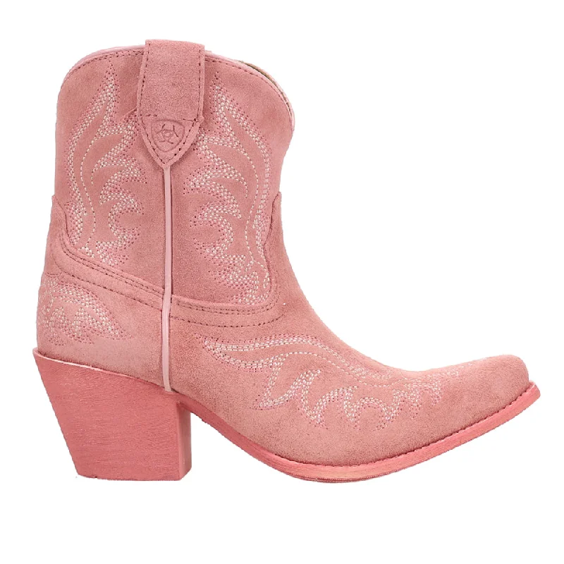 women's feather-light ballet shoes-Chandler Embroidered Pointed Toe Cowboy Booties