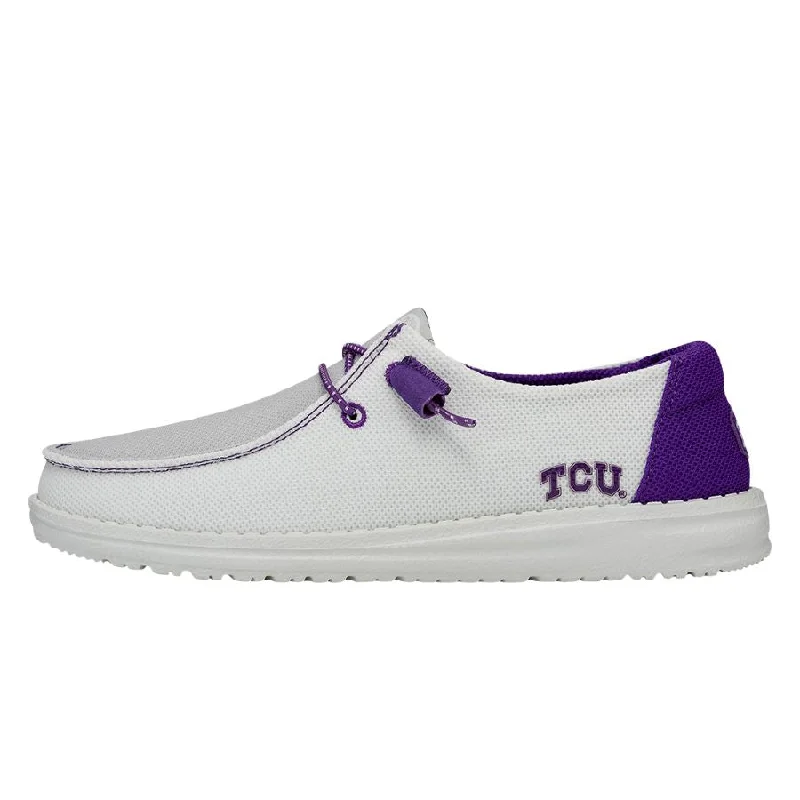 women's ballet pink flats-Wendy TCU - TCU Purple/White