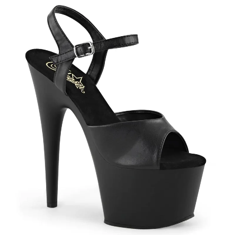 women's premium trail pumps-ADORE-709 Black Ankle Peep Toe High Heel