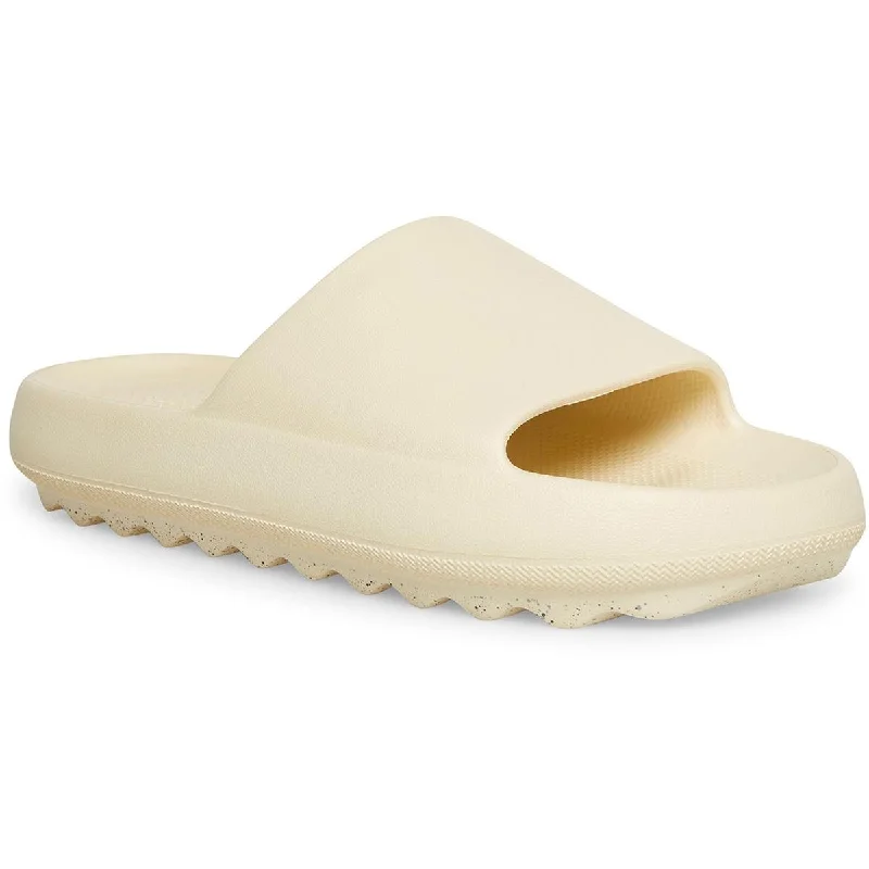 women's feather-light ballet shoes-Cool Planet by Steve Madden Womens Cloud Slide Slip On Flip-Flops