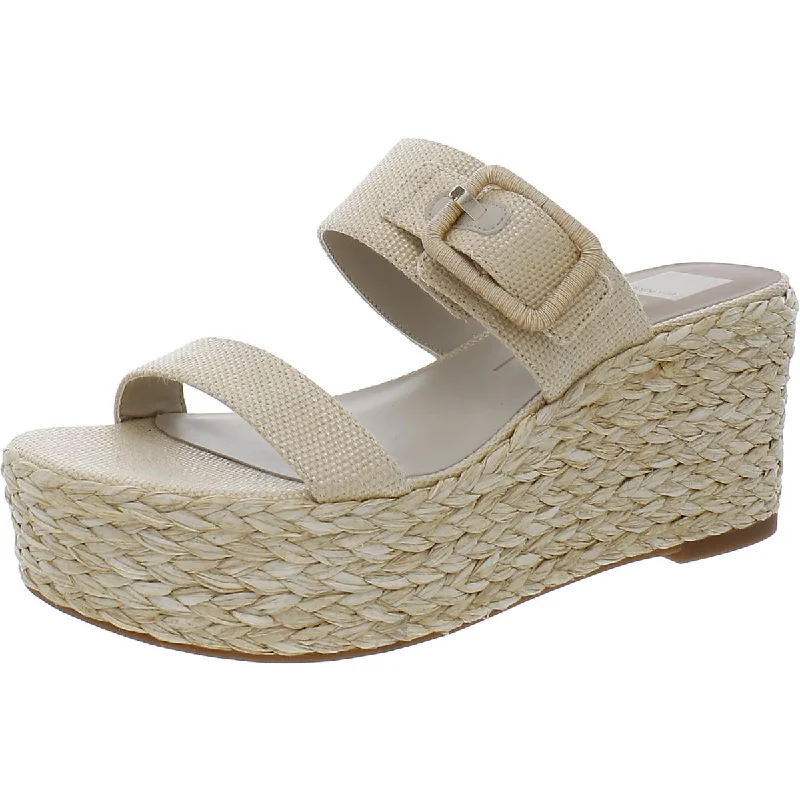 women's bold casual sandals-Dolce Vita Womens Buckle Woven Mule Sandals