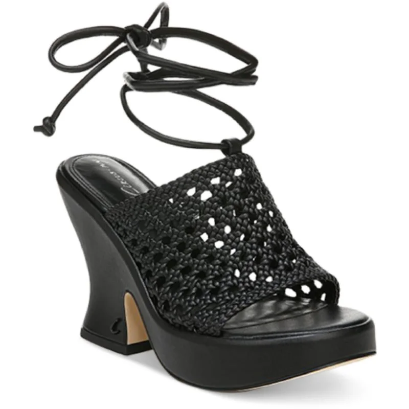 women's asymmetrical platform heels-Circus by Sam Edelman Womens Paislie Woven Open Toe Platform Sandals