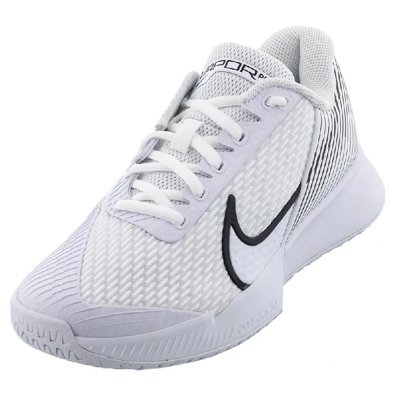 women's padded summer flats-Women's Air Zoom Vapor Pro 2 Tennis Shoes White and Black