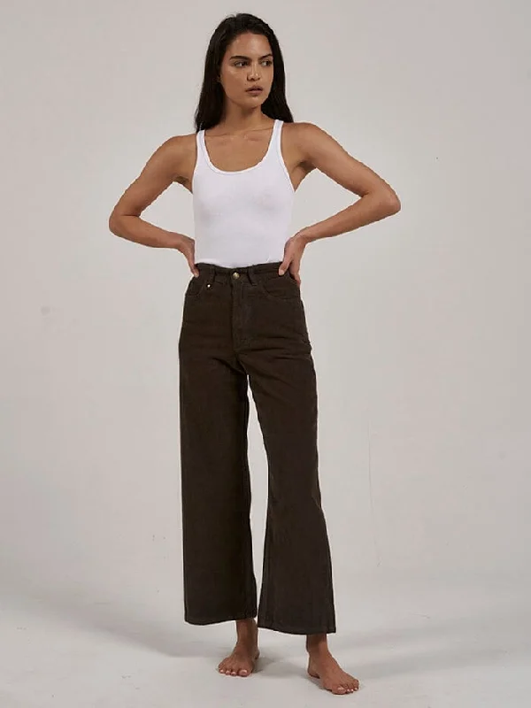 women’s seersucker dresses-Holly Cord Pant - Tarmac