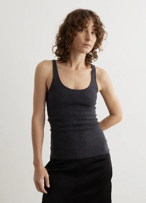 female leather bombers-Compact Knit Tank