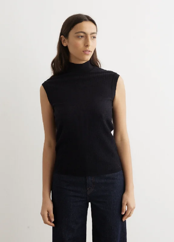 women’s boucle sweaters-ESC Knit Tank Top