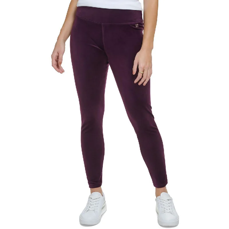 ladies modern outfits-Calvin Klein Womens Velour Pull On Leggings