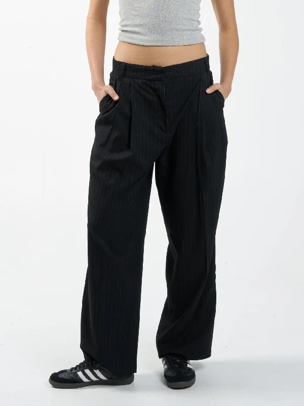 women’s textured pullovers-Giovanna Trouser - Charcoal