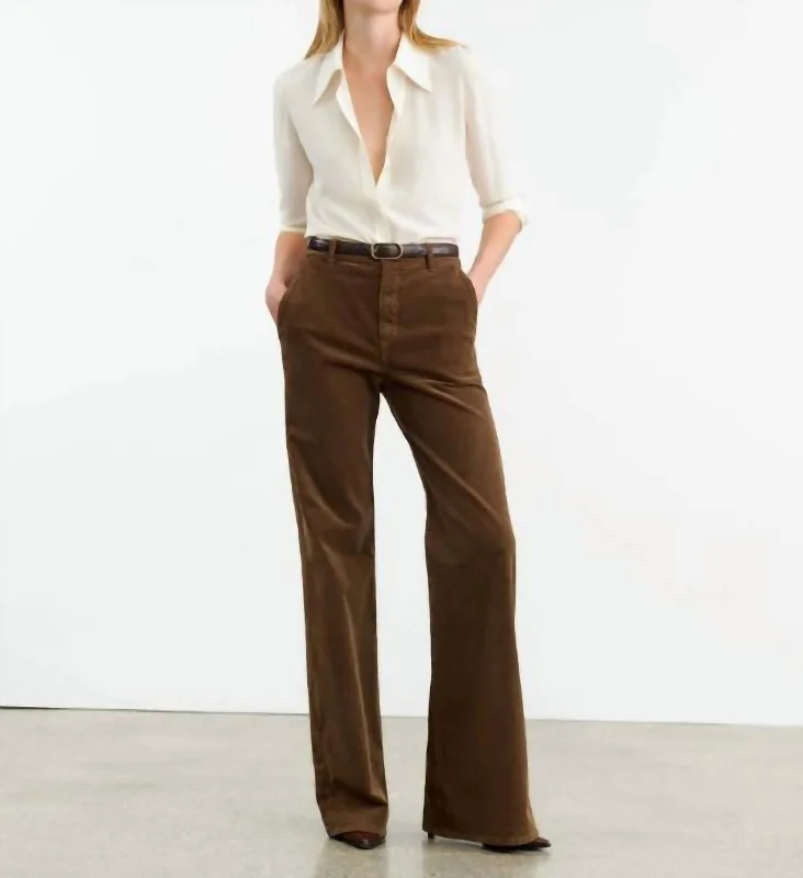 ladies sophisticated outfits-Anna Pant In Cigar