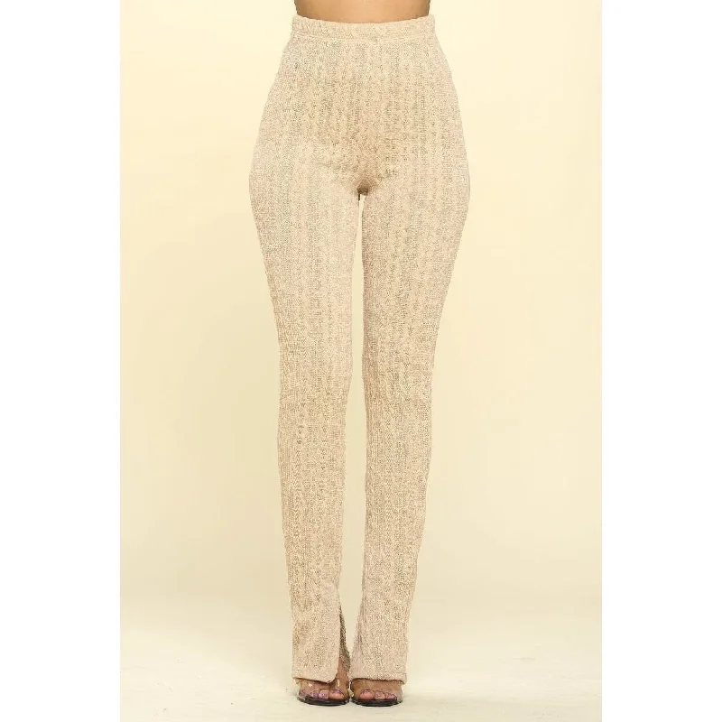 women’s boucle pullovers-Knit High Rise Leggings