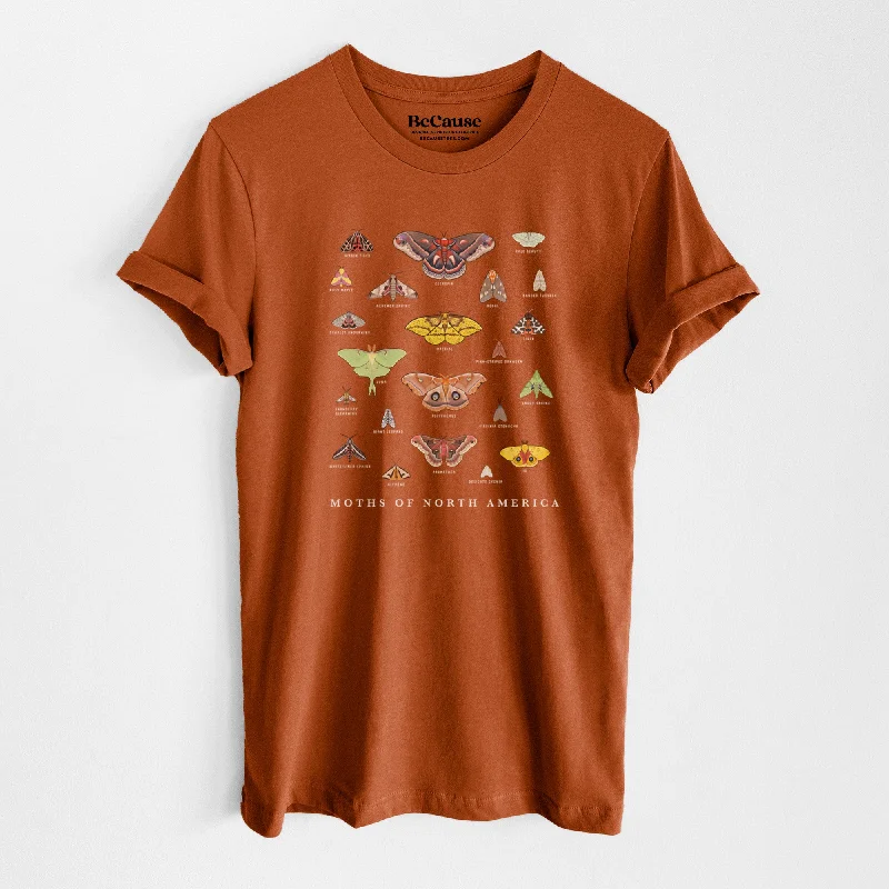 women’s aerobics tops-Moths of North America - Lightweight 100% Cotton Unisex Crewneck