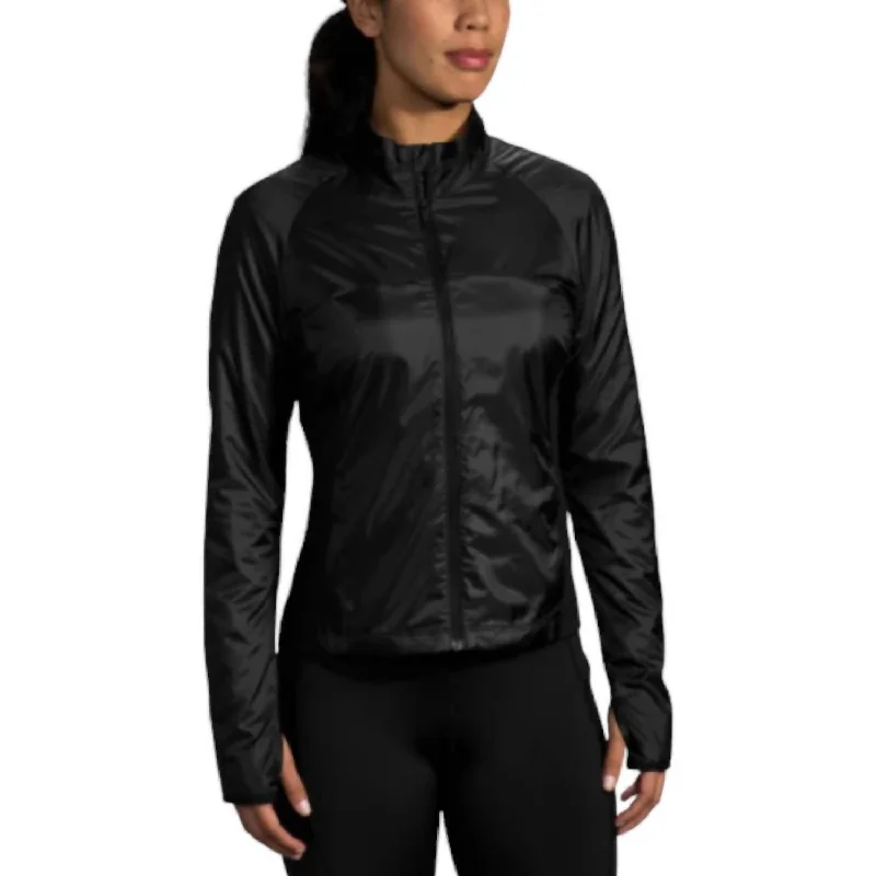 women’s stone-wash denim-Fusion Hybrid Jacket In Black