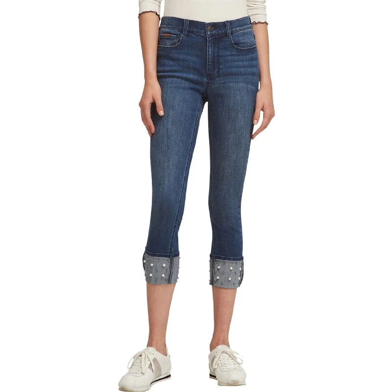 female leather vests-Dkny Womens Beaded Skinny Fit Jeans