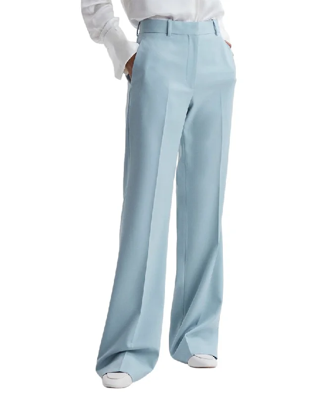 ladies modern jumpsuits-Reiss Clara Wool-Blend Trouser