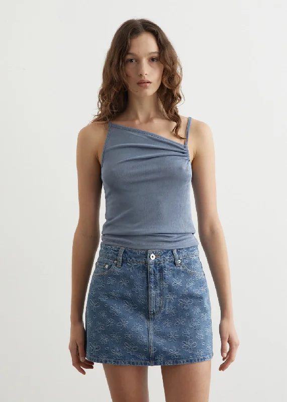 women’s relaxed chinos-Adapt One Shoulder Tank