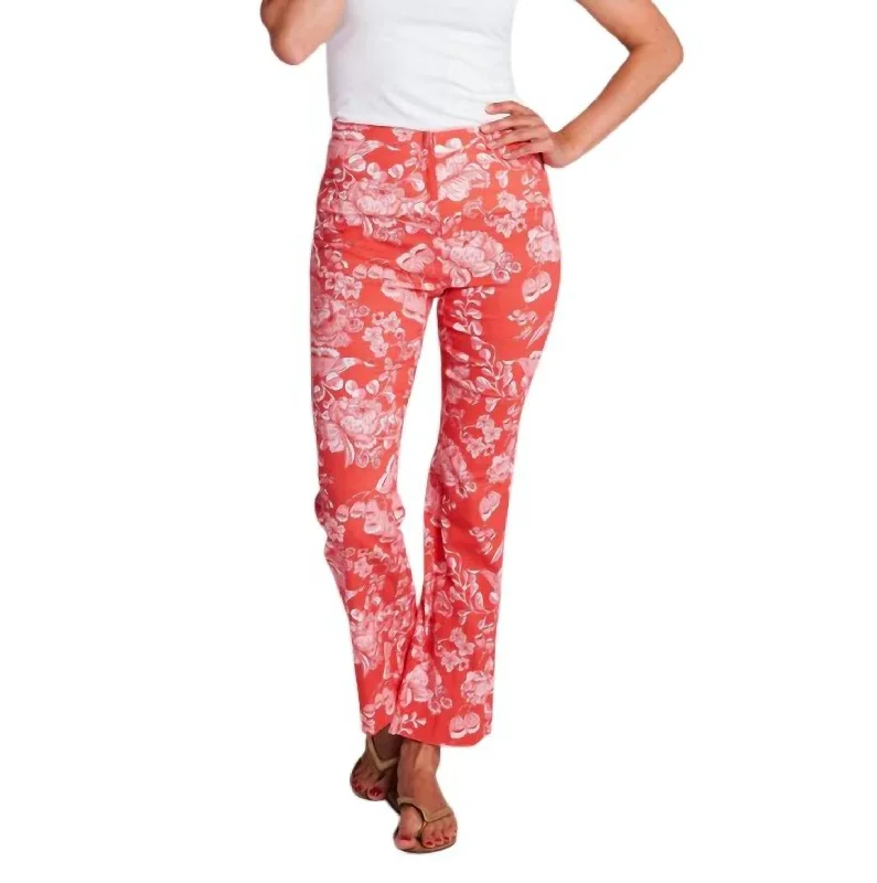 women’s tie-waist tops-Meister Pants In Cordelia Coral