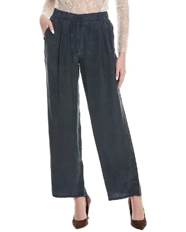 ladies satin jackets-EILEEN FISHER High Waisted Flare Pant