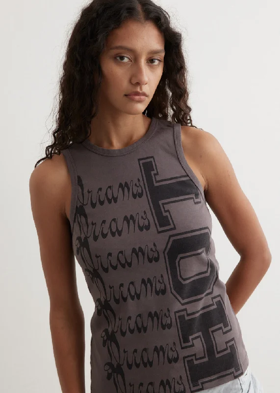 ladies tie-shoulder tanks-Hot Tank