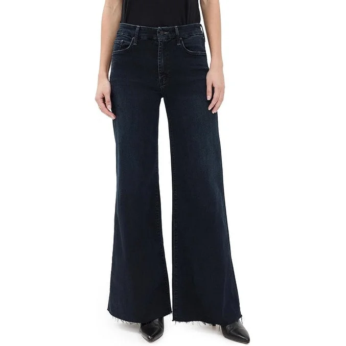 women’s double-wash denim-Mother Women's The Roller Fray Jeans, Night in Venice