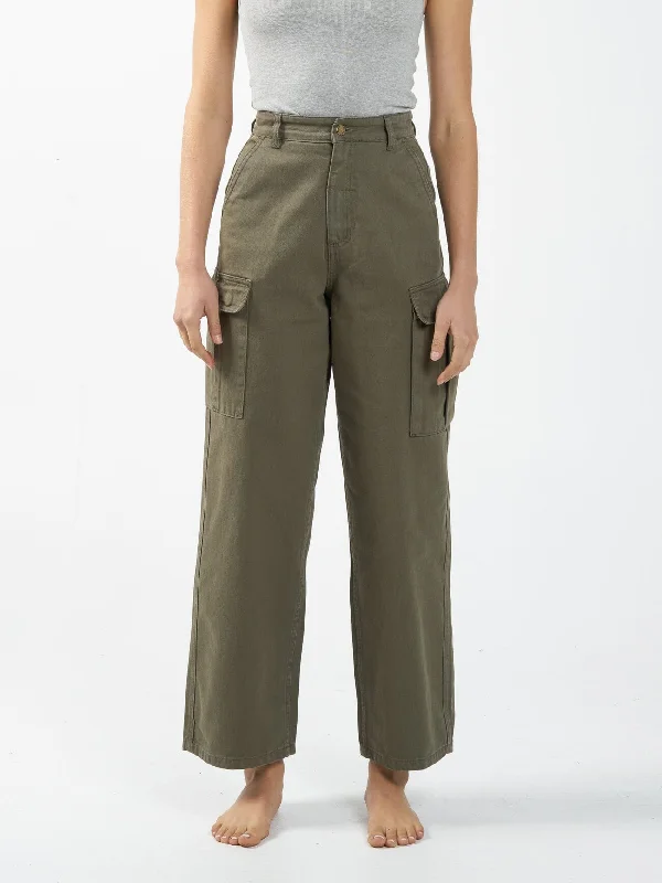 women’s boat-neck pullovers-Union Baggy Pant - Mild Army