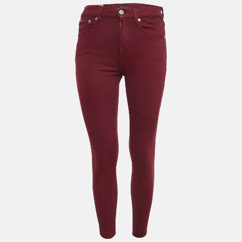 female cotton bombers-Polo Ralph Lauren Burgundy Denim