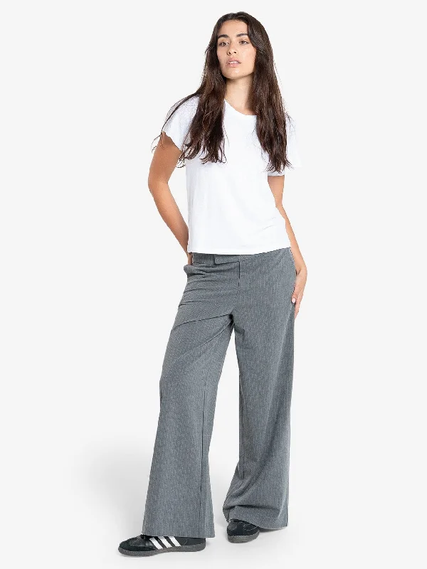 ladies elegant jumpsuits-Christina Pinstripe Trouser - Metal Grey