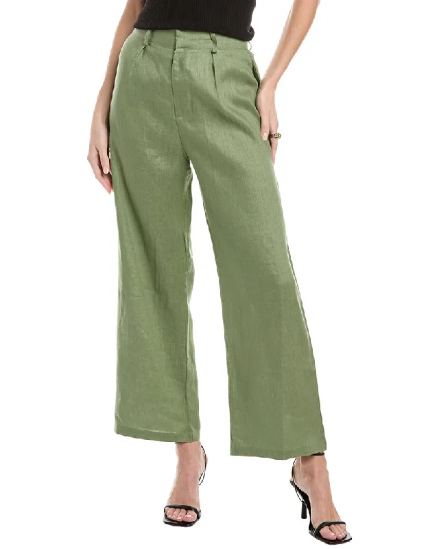 women’s smocked camis-Faithfull The Brand Ida Linen Pant