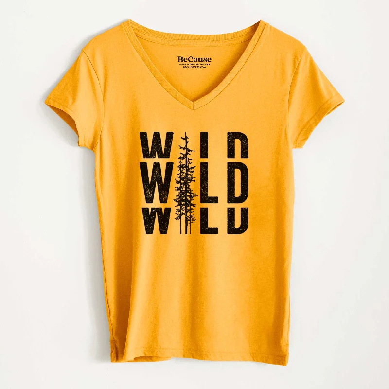 women’s kickboxing tanks-Wild - Women's 100% Recycled V-neck