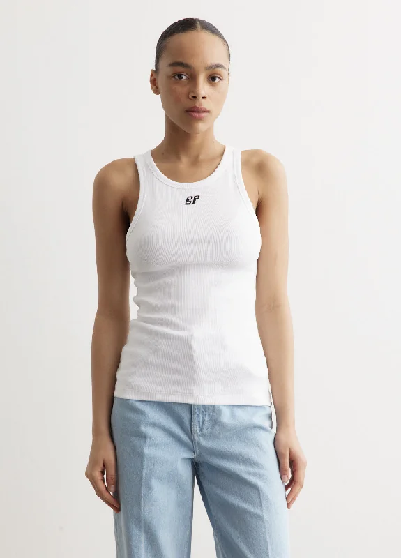 female chiffon-trim blouses-Joly Tank