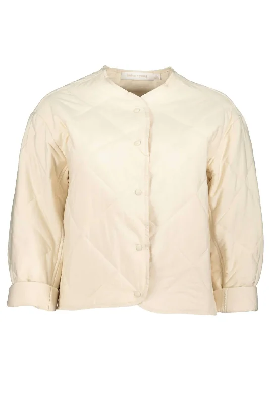 women’s softshell jackets-Buchanan Shell Jacket In Cream