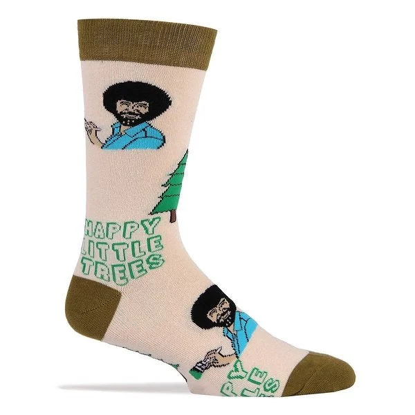 bask socks with sun-Always Happy Trees - Bob Ross - Crew Socks