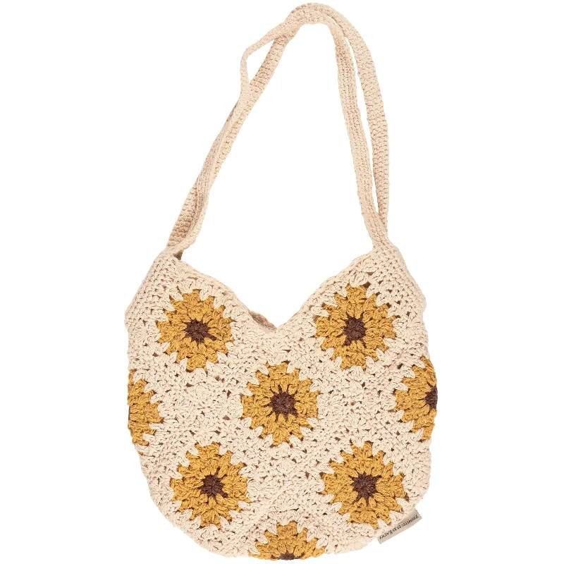 glide socks with ballet-Crochet Sunflower Tote