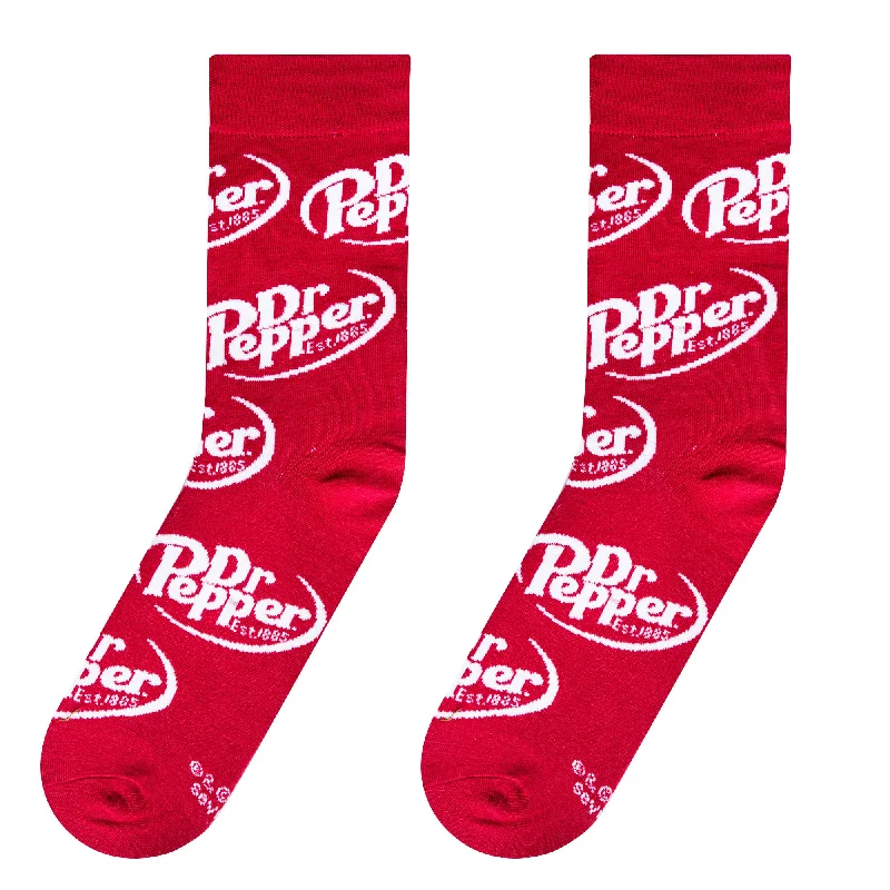 dunk socks with donuts-Dr Pepper - Mens Crew Folded - Crazy Socks