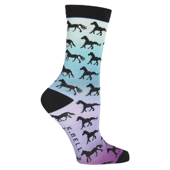 bloom socks with Easter-Horse Sunset Crew