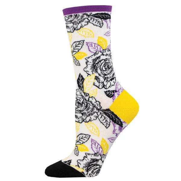 mend socks with medical-Nonbinary Roses Crew