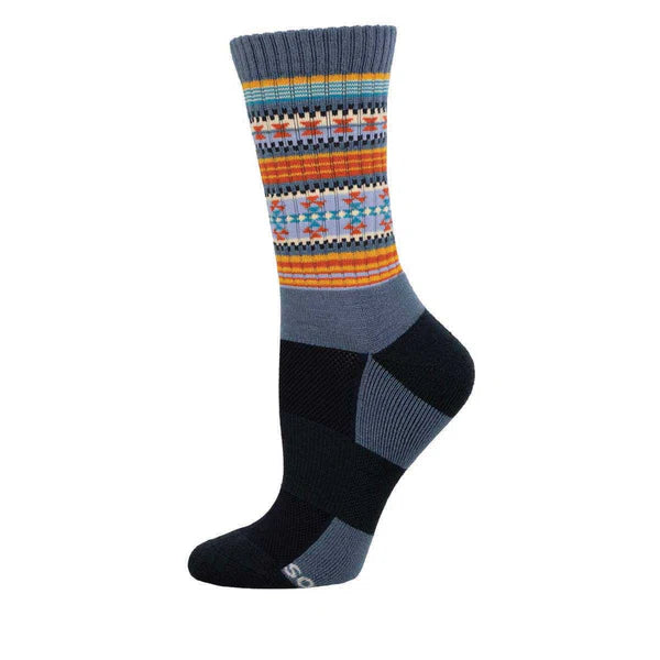 air socks with mesh-Serape Merino Wool Crew