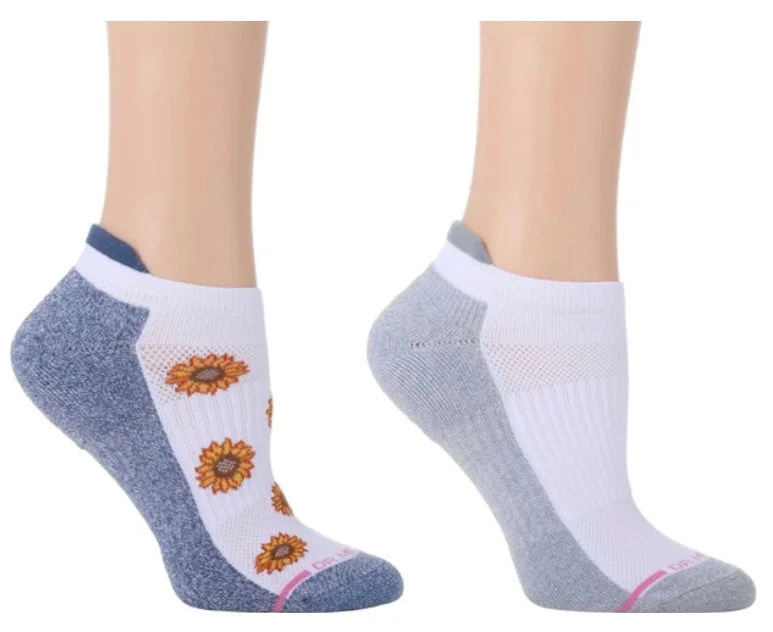 watch socks with nursing-Sunflower Ankle Compression Socks 2-Pack