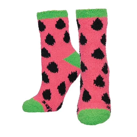 fixed socks with stability-Watermelon Warm & Cozy Crew