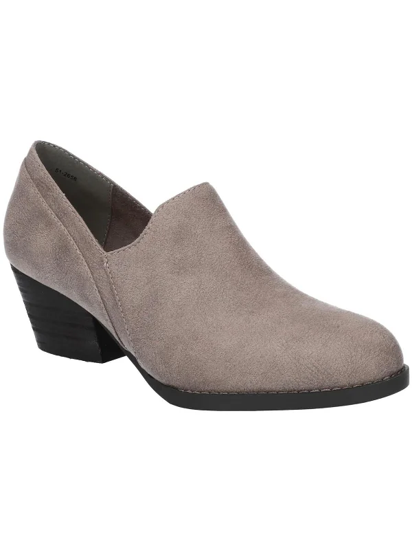 women's waterproof ballet flats-Nakia Womens Faux Ss Faux Suede Booties