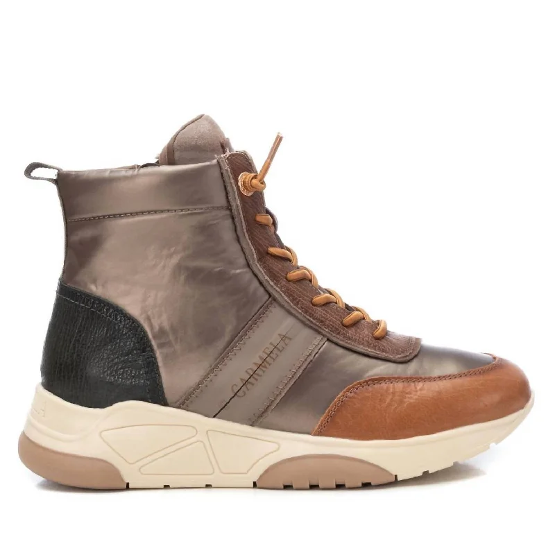 women's raven suede sneakers-Women's Casual Booties In Taupe