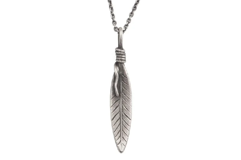 geometric white opal necklaces-#080 - Necklace Feather