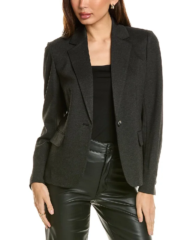 women’s ruffle tops-Anne Klein Notch Lapel Jacket