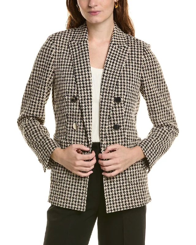 women’s rainproof bombers-Anne Klein Peak Lapel Jacket