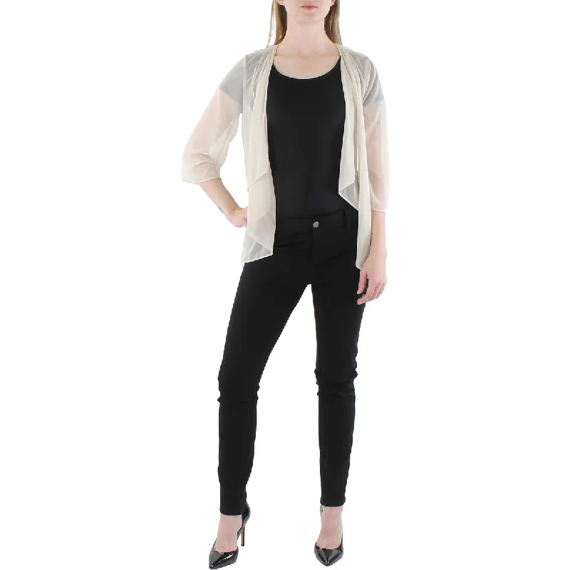 female cotton bombers-Womens Mesh Sheer Bolero