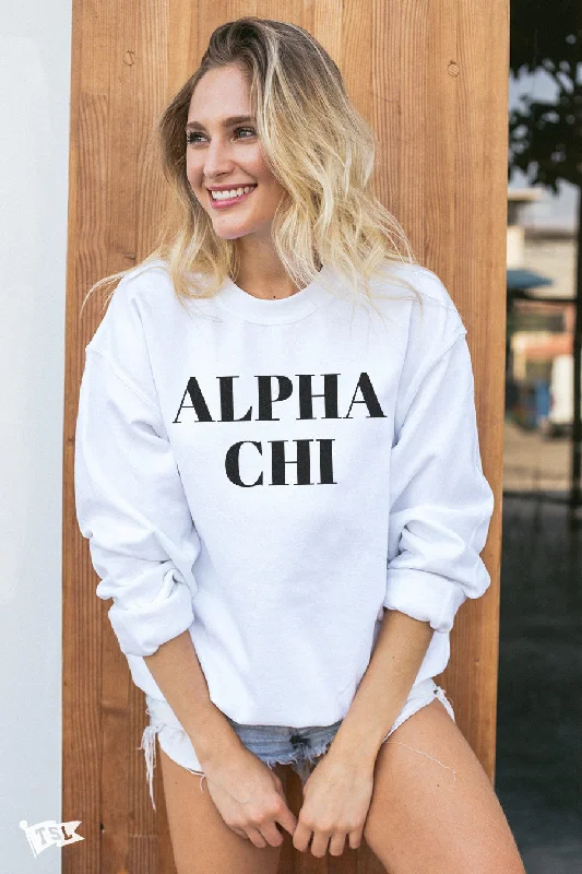 women’s shearling coats-Alpha Chi Omega Vogue Crewneck