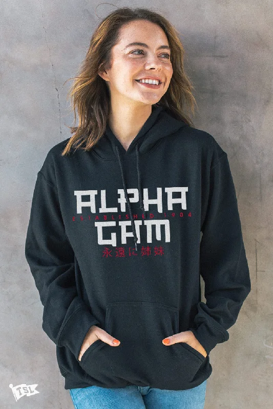 female lakeside coverups-Alpha Gamma Delta Tokyo Hoodie