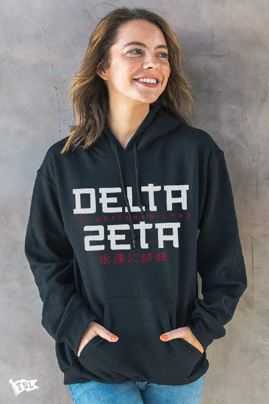 women’s tie-dye blouses-Delta Zeta Tokyo Hoodie