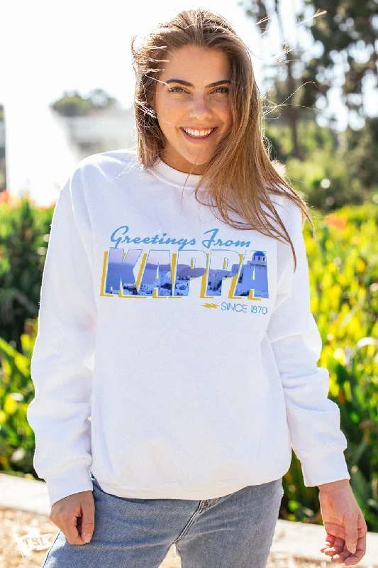 ladies chic rompers-Kappa Kappa Gamma Postcard Crewneck