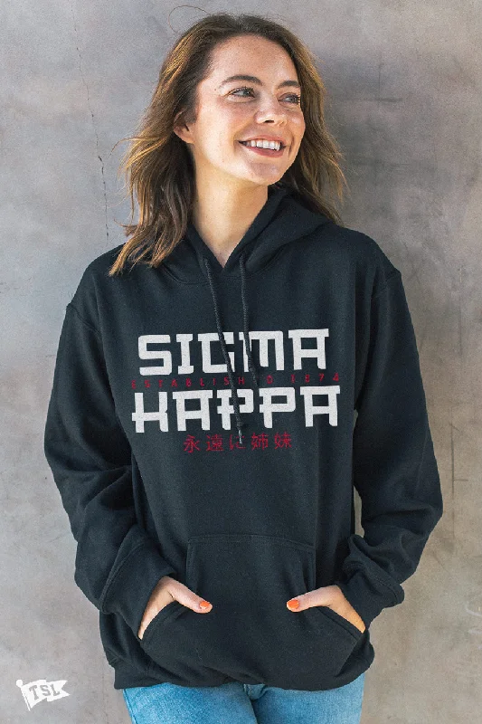 female tulle-trim blouses-Sigma Kappa Tokyo Hoodie